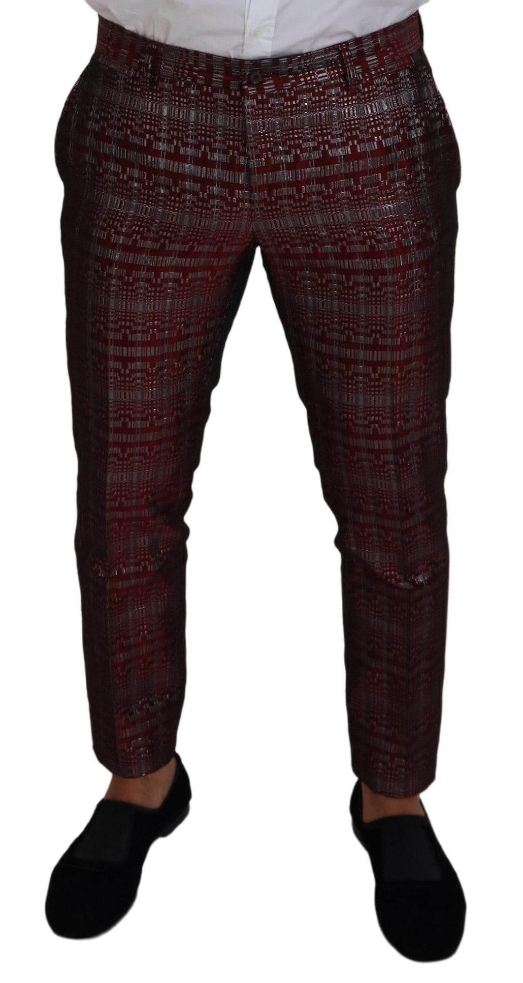 Dolce & Gabbana Bordeaux Fantasy Slim Fit Two-Piece Suit - Hilstor