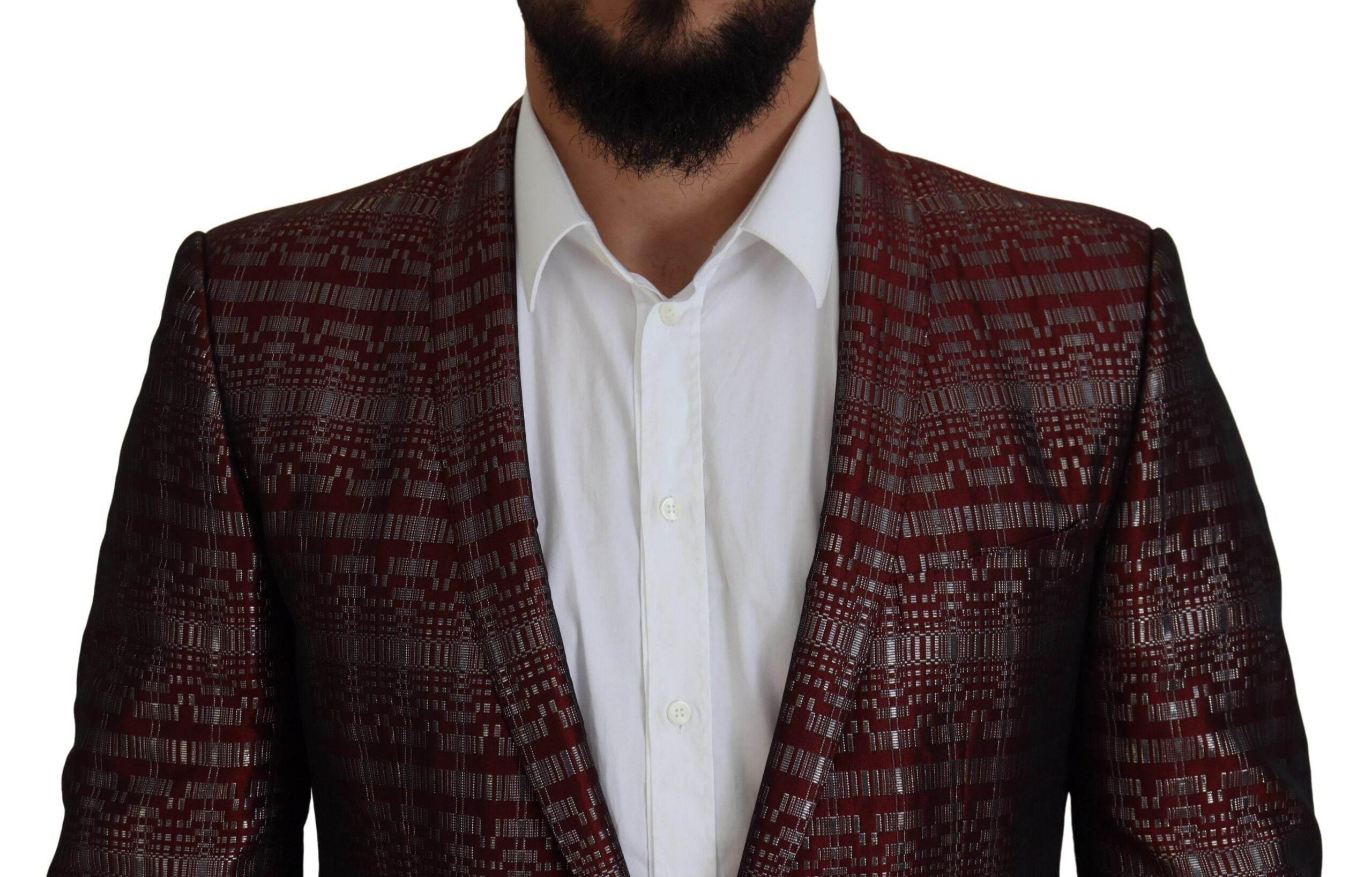 Dolce & Gabbana Bordeaux Fantasy Slim Fit Two-Piece Suit - Hilstor