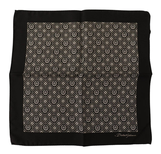 Dolce & Gabbana Elegant Black Silk Men's Scarf Wrap - Hilstor