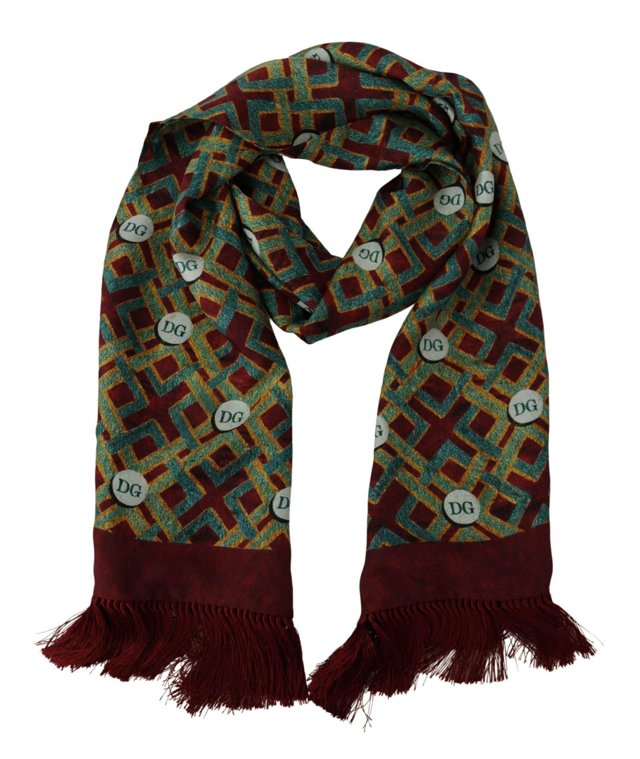Dolce & Gabbana Elegant Multicolor Silk Men's Scarf Wrap - Hilstor