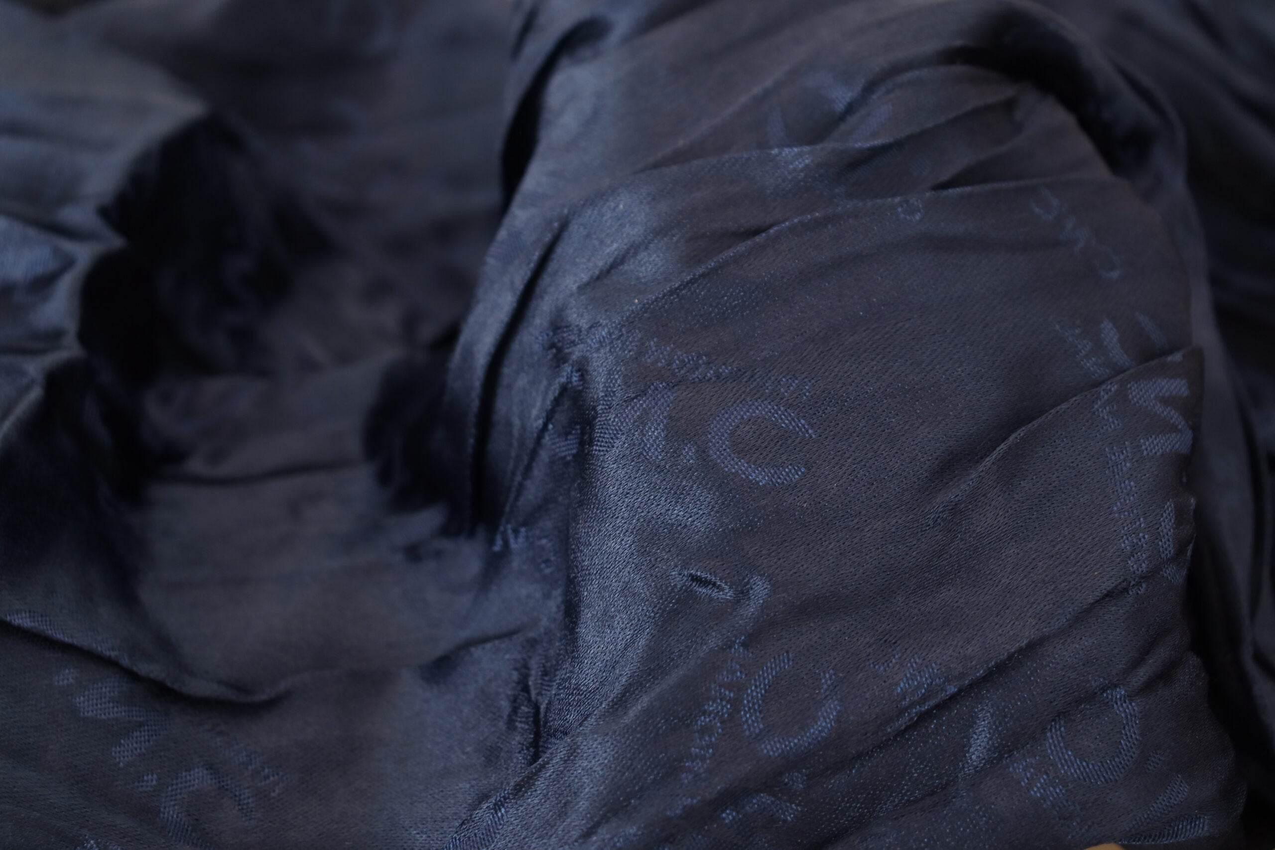Costume National Blue Silk Shawl Foulard Fringes Scarf - Hilstor