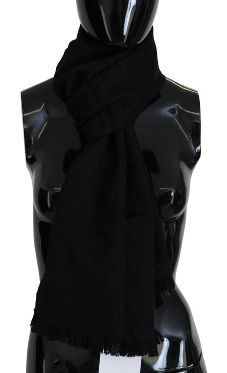 GF Ferre Elegant Wool Scarf with Fringes - Hilstor