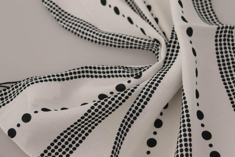Dolce & Gabbana Elegant Dotted Stripe Men's Square Scarf - Hilstor