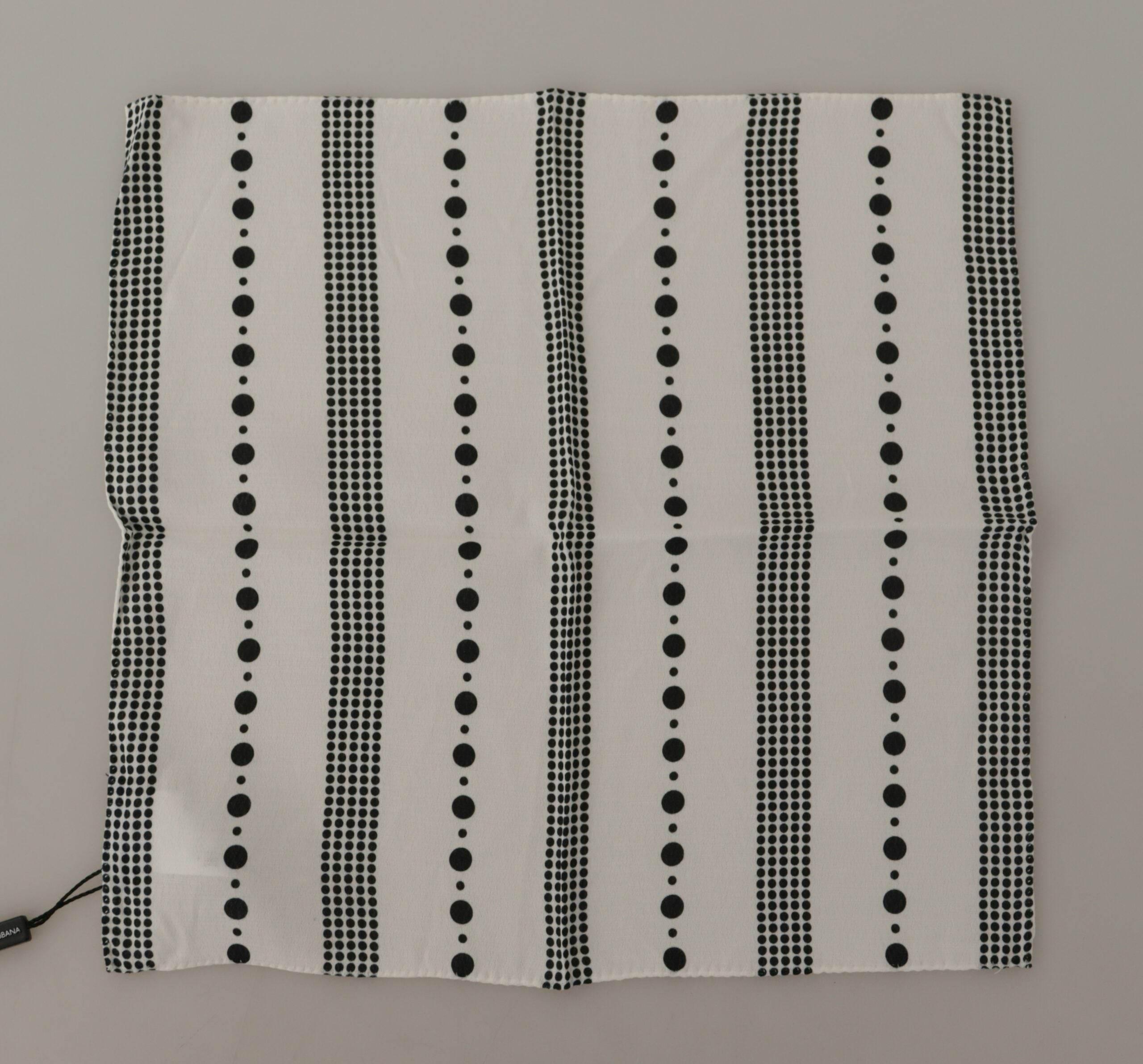 Dolce & Gabbana Elegant Dotted Stripe Men's Square Scarf - Hilstor