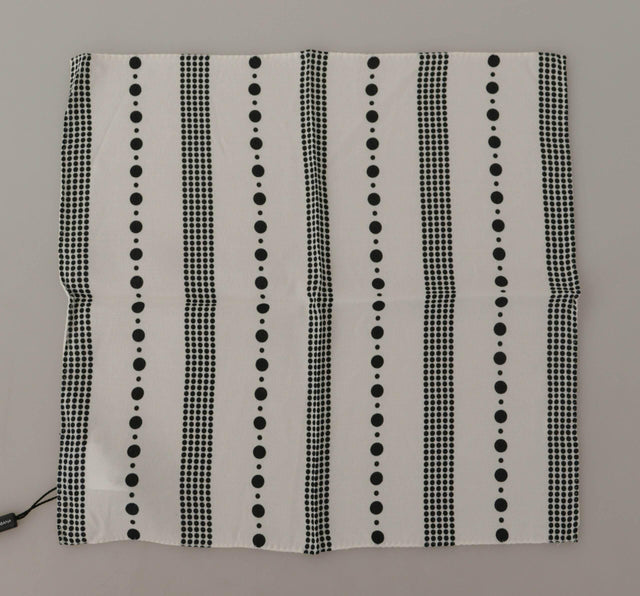 Dolce & Gabbana Elegant Dotted Stripe Men's Square Scarf - Hilstor