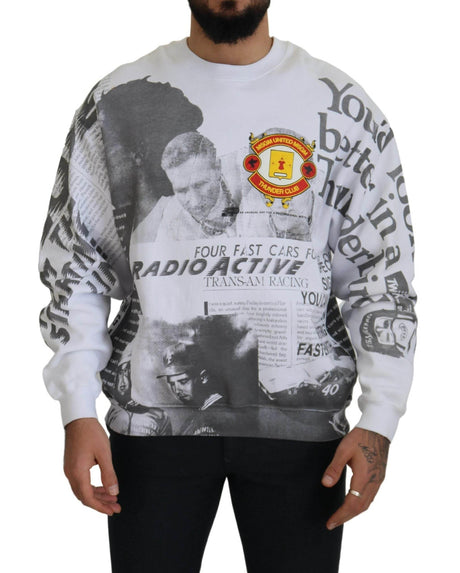 MSGM Elegant White Crewneck Cotton Sweater - Hilstor