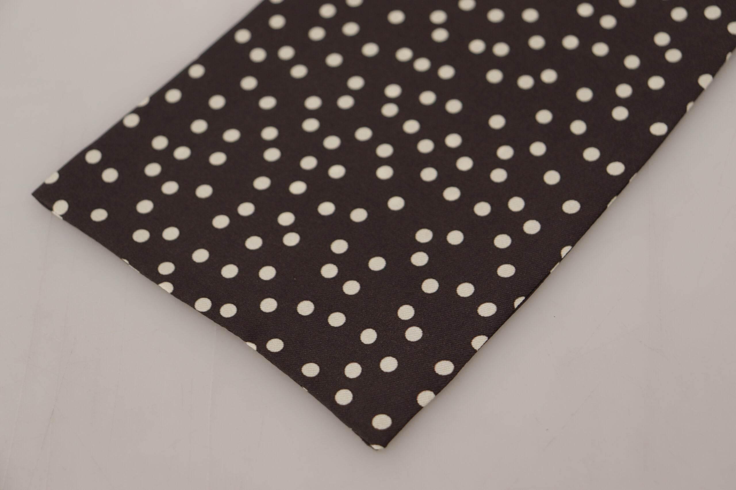 Dolce & Gabbana Elegant Silk Polka Dot Men's Scarf - Hilstor