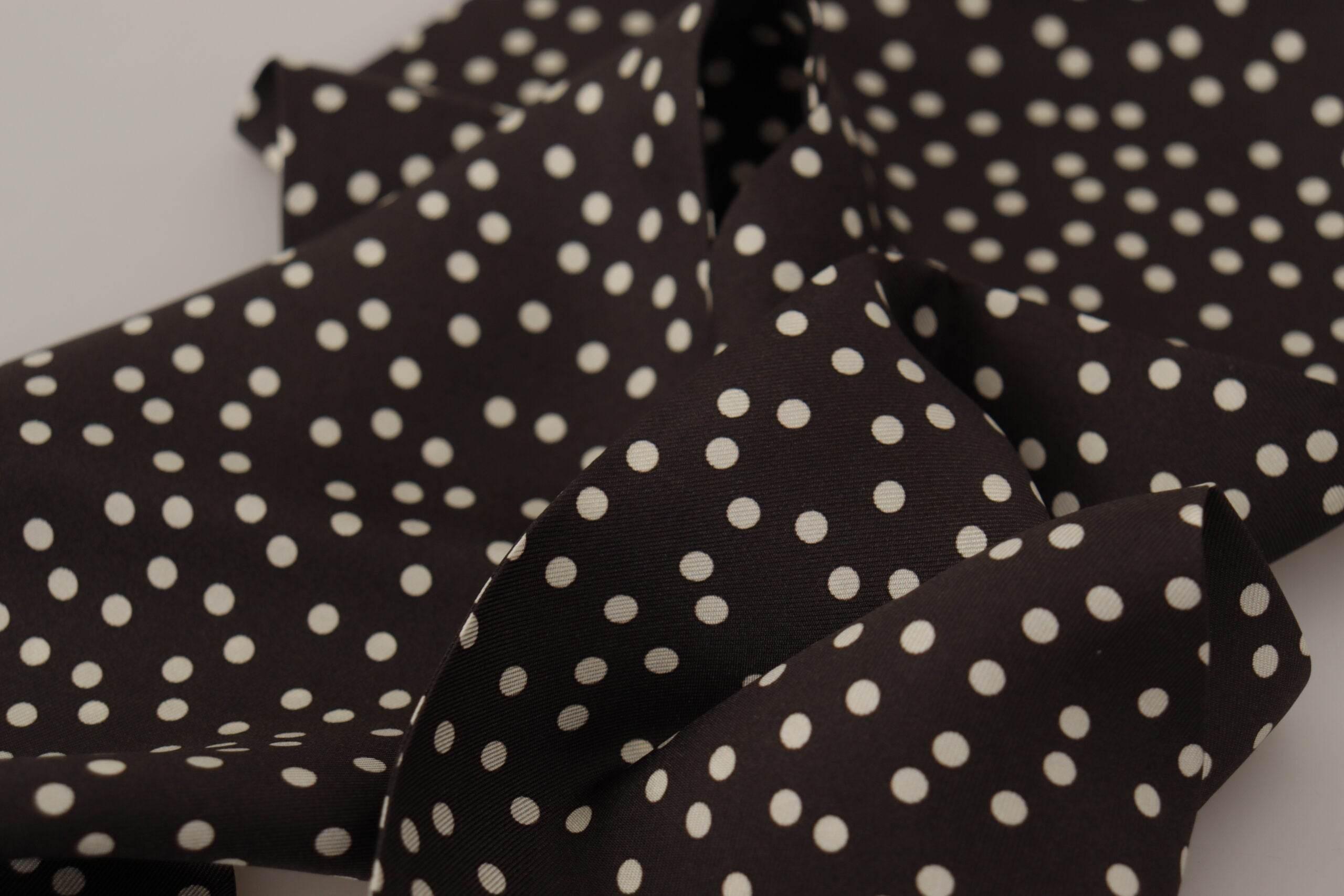 Dolce & Gabbana Elegant Silk Polka Dot Men's Scarf - Hilstor