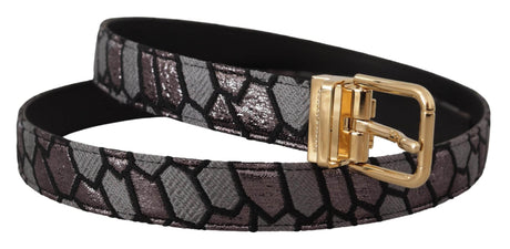 Dolce & Gabbana Multicolor Leather Statement Belt - Hilstor