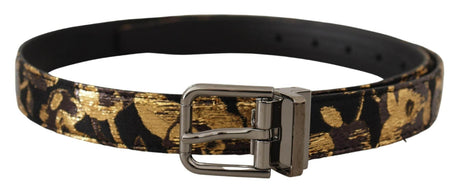 Dolce & Gabbana Multicolor Leather Belt with Black Buckle - Hilstor
