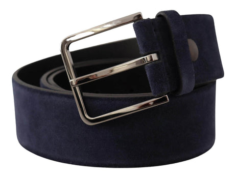 Dolce & Gabbana Navy Elegance Velvet Leather Belt - Hilstor