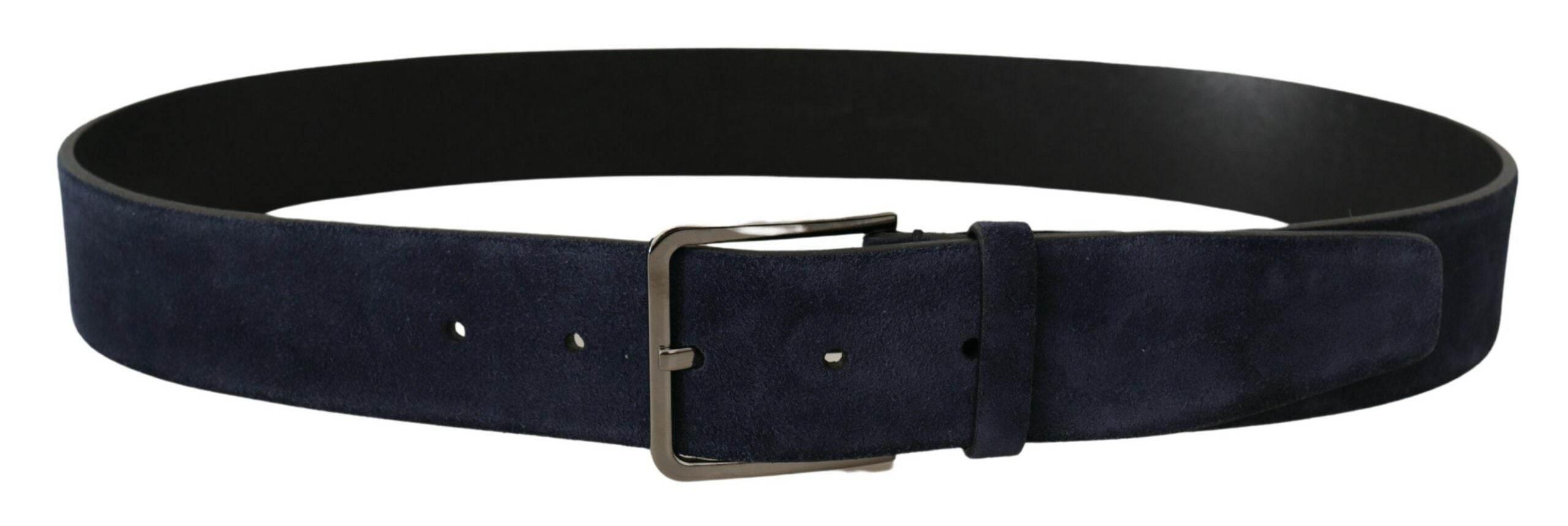 Dolce & Gabbana Navy Elegance Velvet Leather Belt - Hilstor