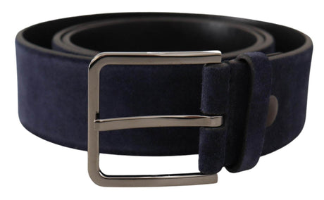 Dolce & Gabbana Navy Elegance Velvet Leather Belt - Hilstor