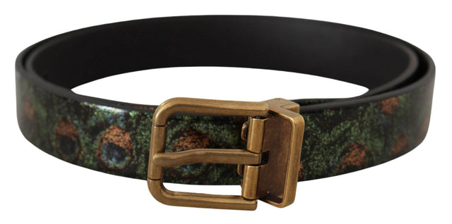 Dolce & Gabbana Elegant Black Grosgrain Leather Belt - Hilstor