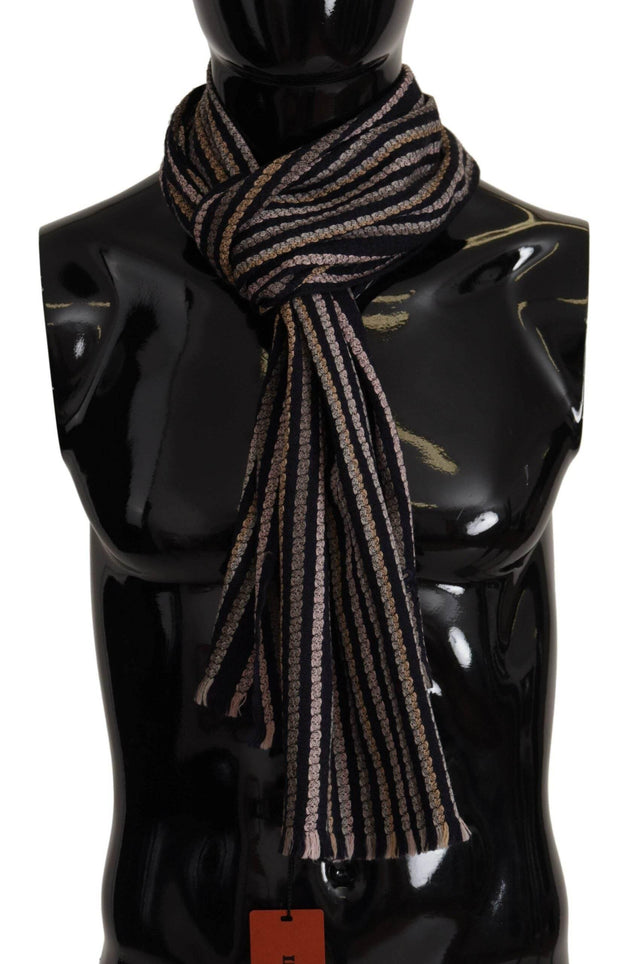 Missoni Authentic Multicolor Wool Mens Scarf - Hilstor