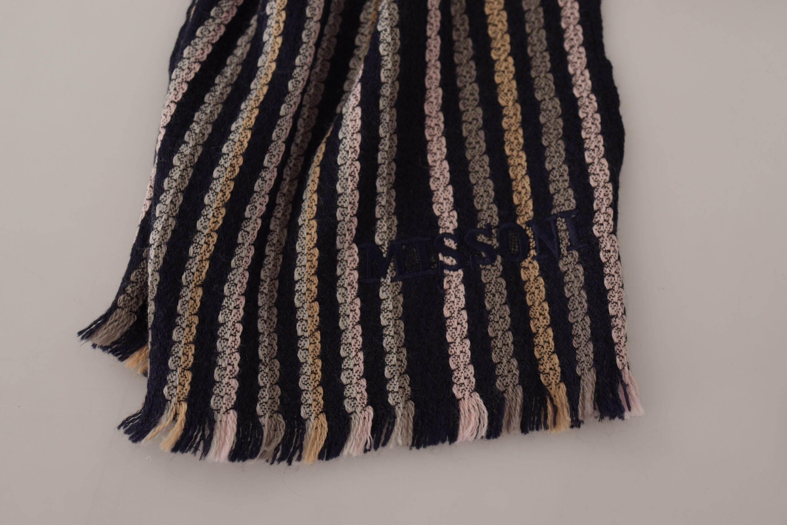 Missoni Authentic Multicolor Wool Mens Scarf - Hilstor