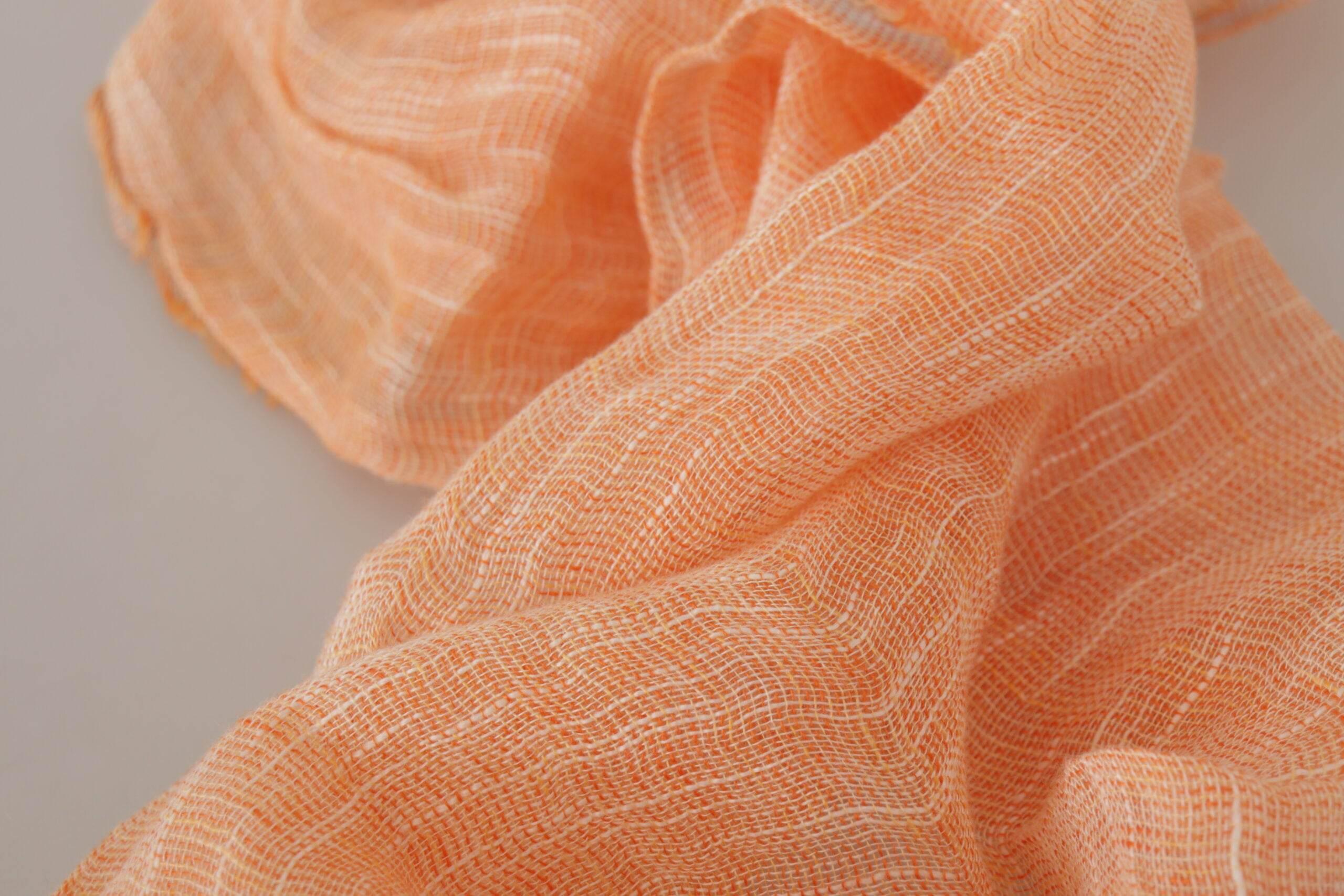 Malo Elegant Peach Linen Scarf - Hilstor