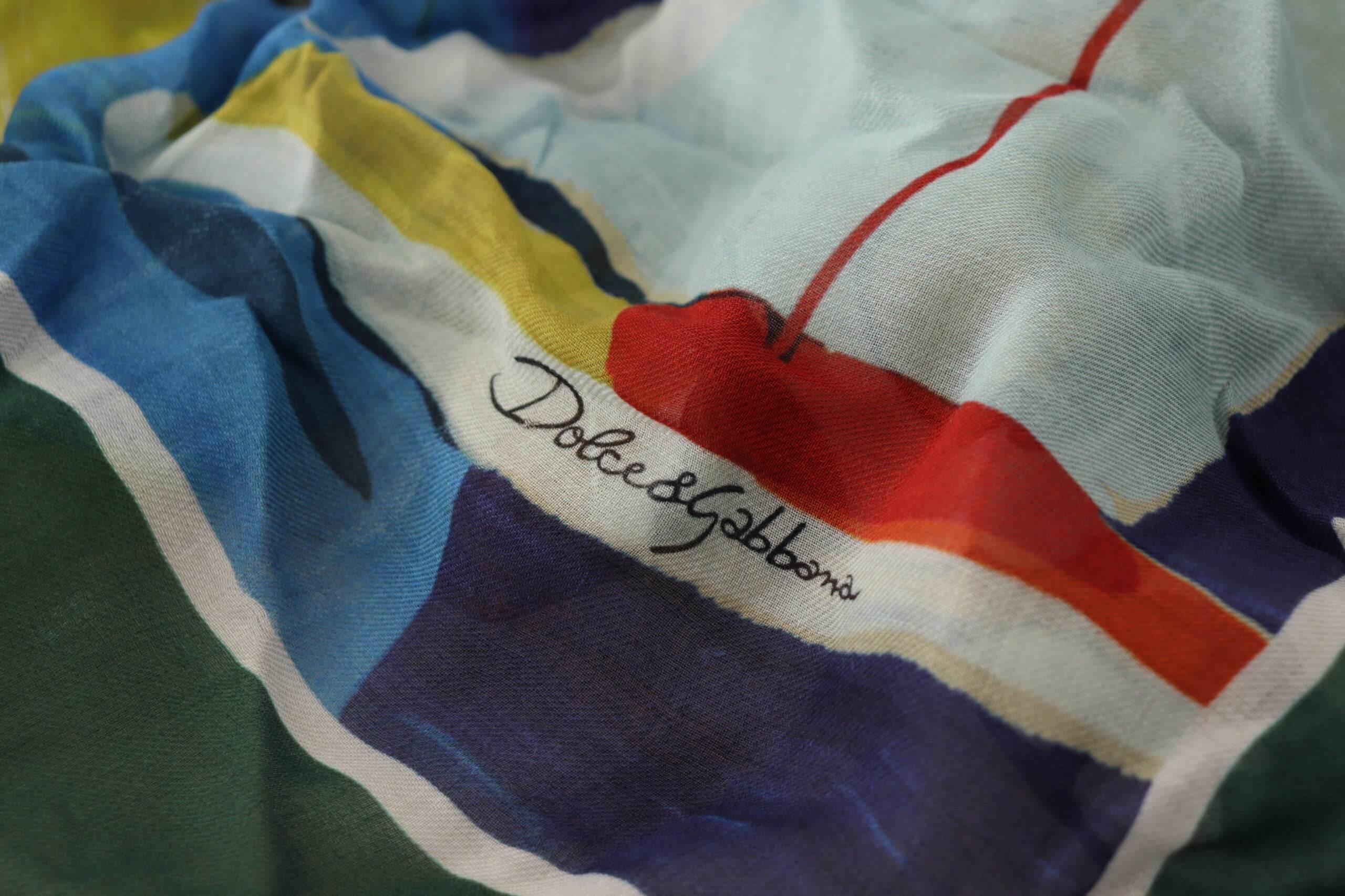 Dolce & Gabbana Elegant Multicolor Silk Blend Square Scarf - Hilstor
