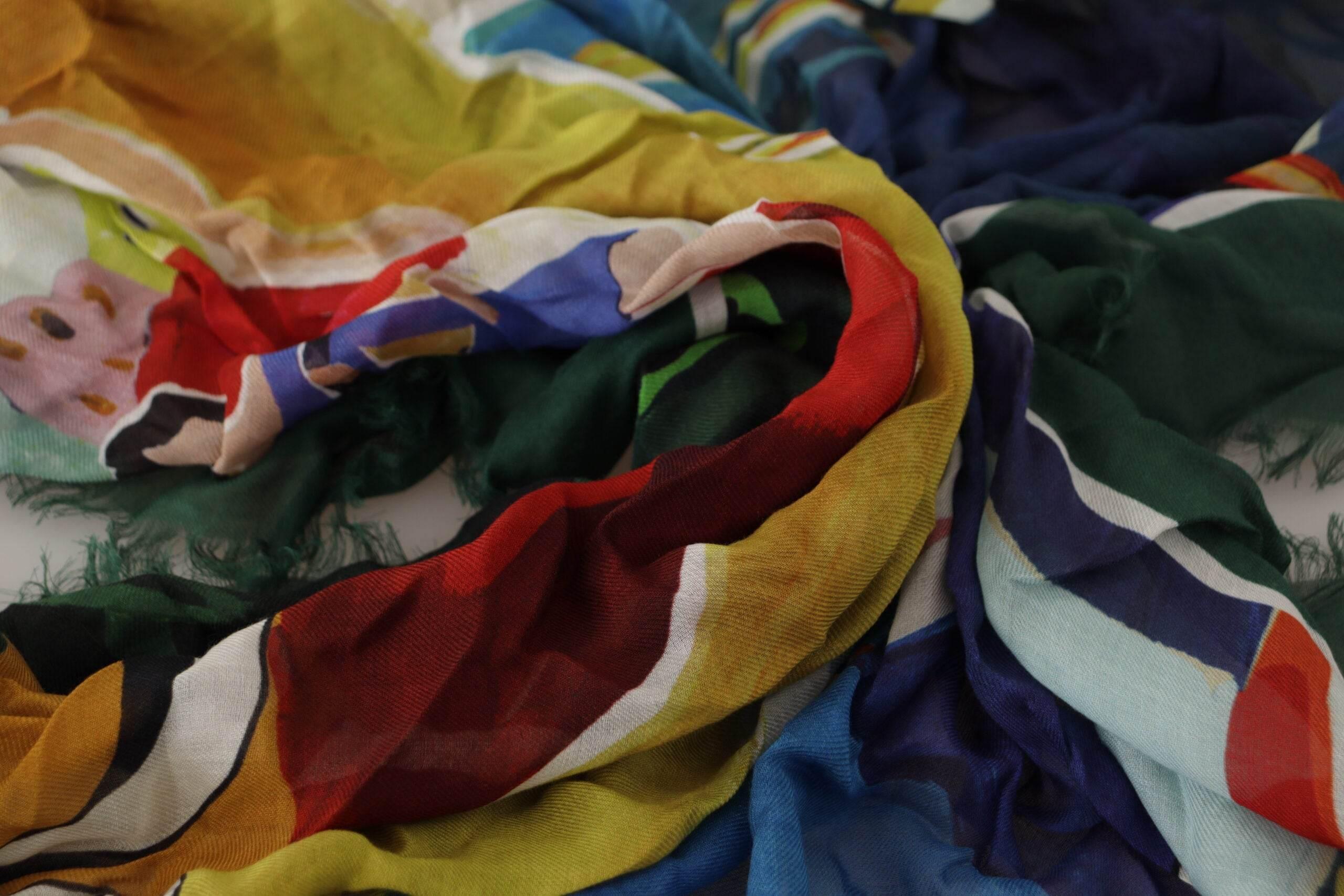 Dolce & Gabbana Elegant Multicolor Silk Blend Square Scarf - Hilstor