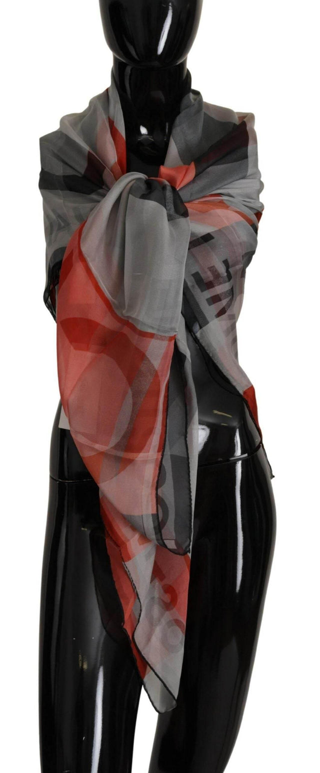 Costume National Elegant Silk Checkered Scarf - Hilstor