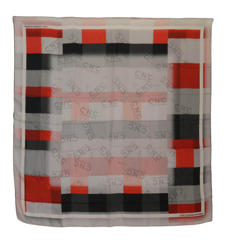 Costume National Elegant Checkered Silk Scarf - Hilstor
