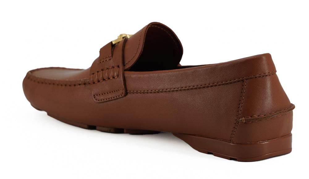 Versace Elegant Medusa-Embossed Leather Loafers - Hilstor