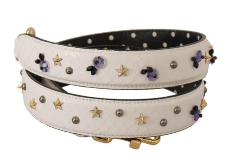 Dolce & Gabbana Elegant White Leather Shoulder Strap Accessory - Hilstor