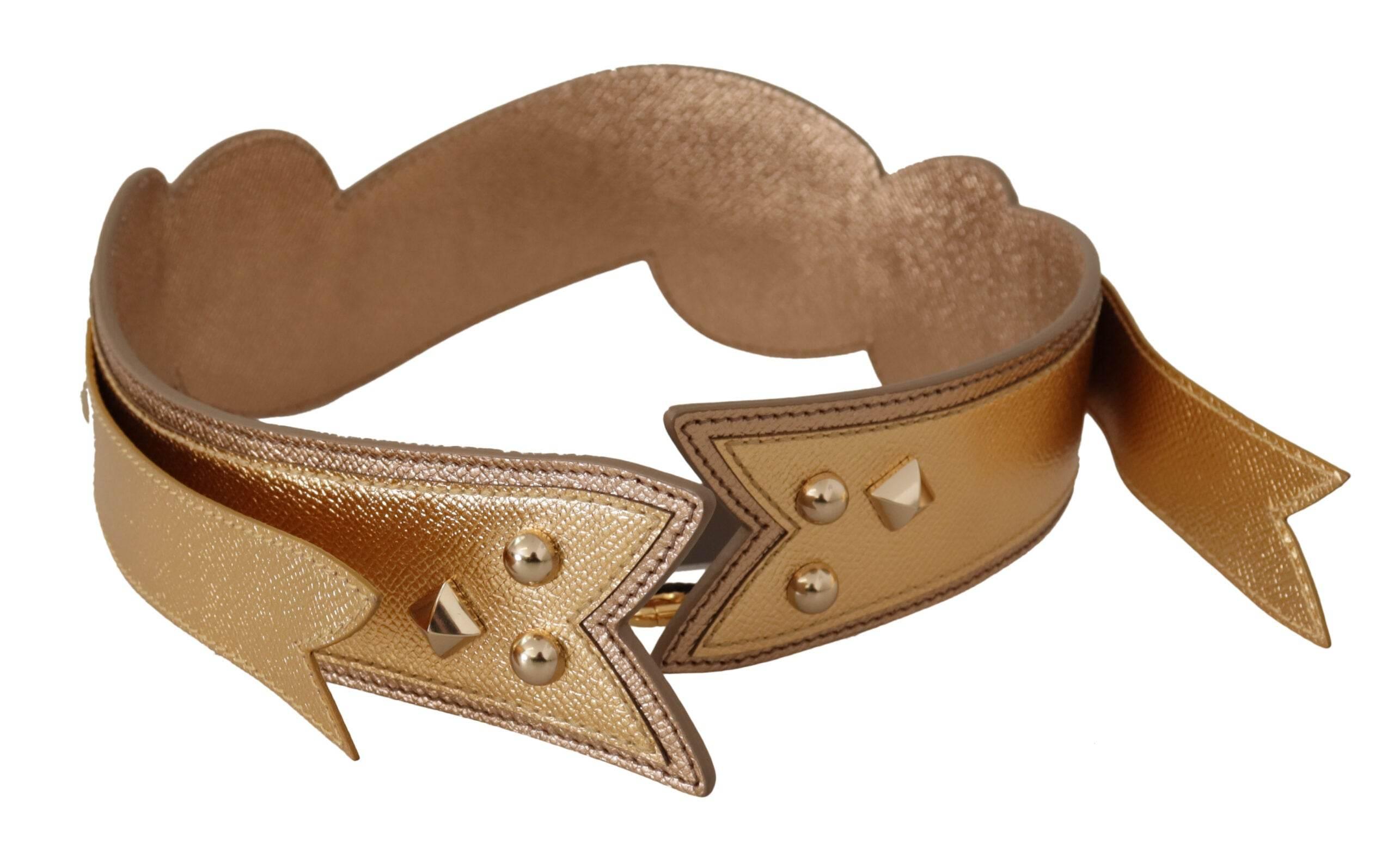 Dolce & Gabbana Gold Leather LOVE Patch Bag Shoulder Strap - Hilstor