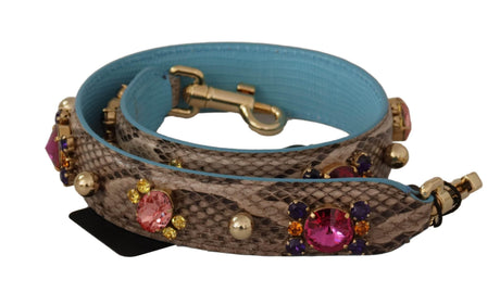 Dolce & Gabbana Elegant Python Leather Shoulder Strap Accessory - Hilstor