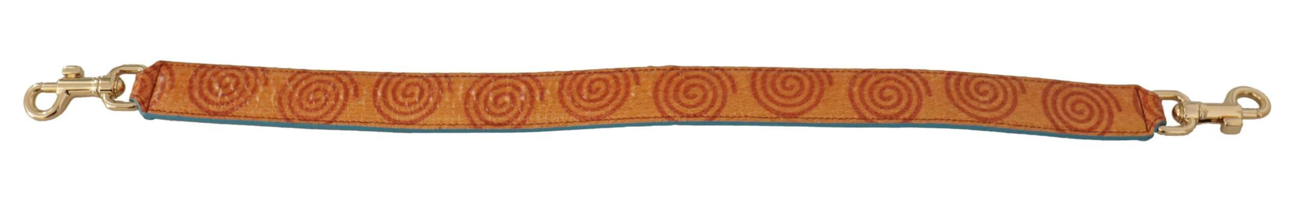 Dolce & Gabbana Chic Orange Leather Shoulder Strap Accessory - Hilstor