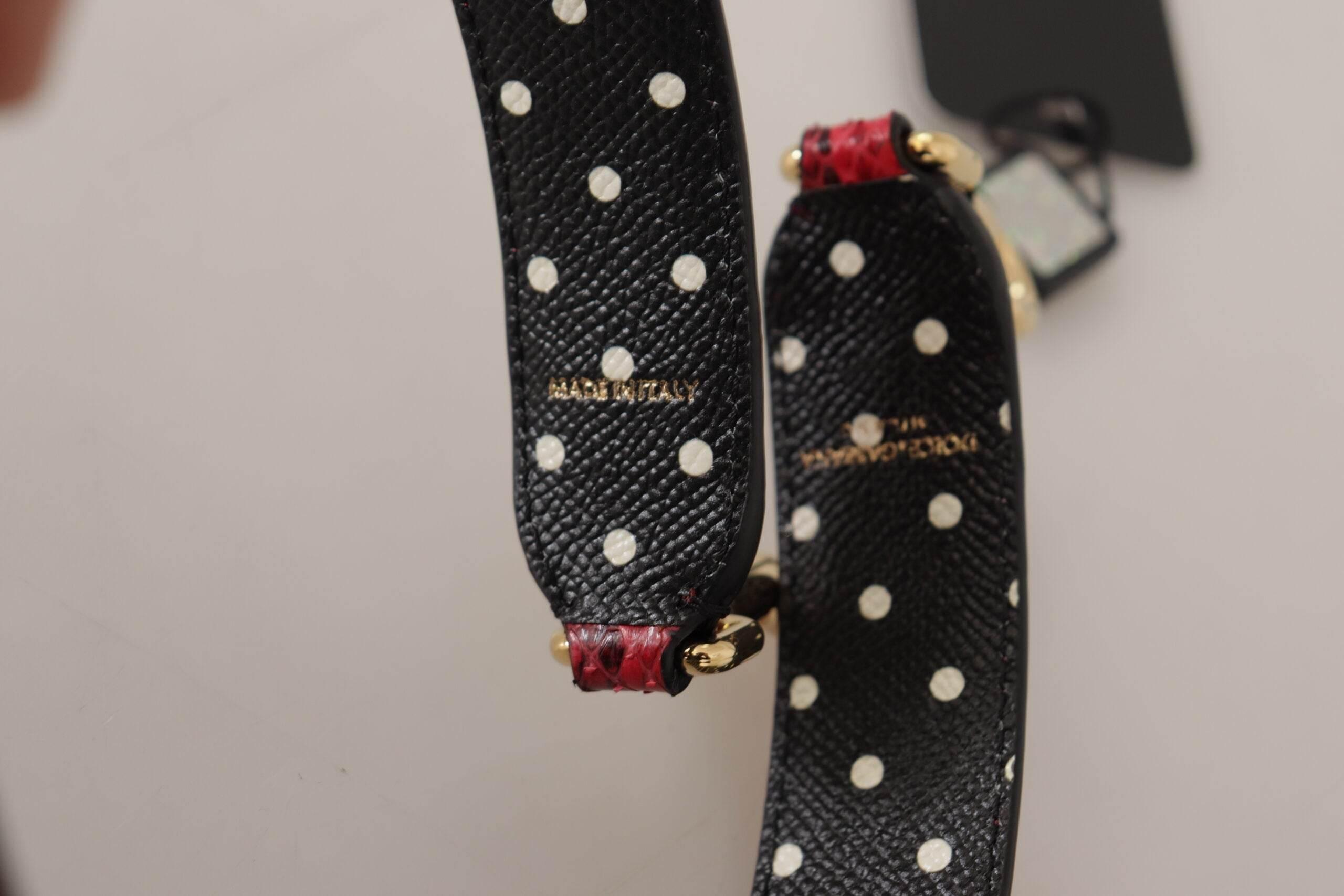 Dolce & Gabbana Elegant Red Python Leather Shoulder Strap - Hilstor