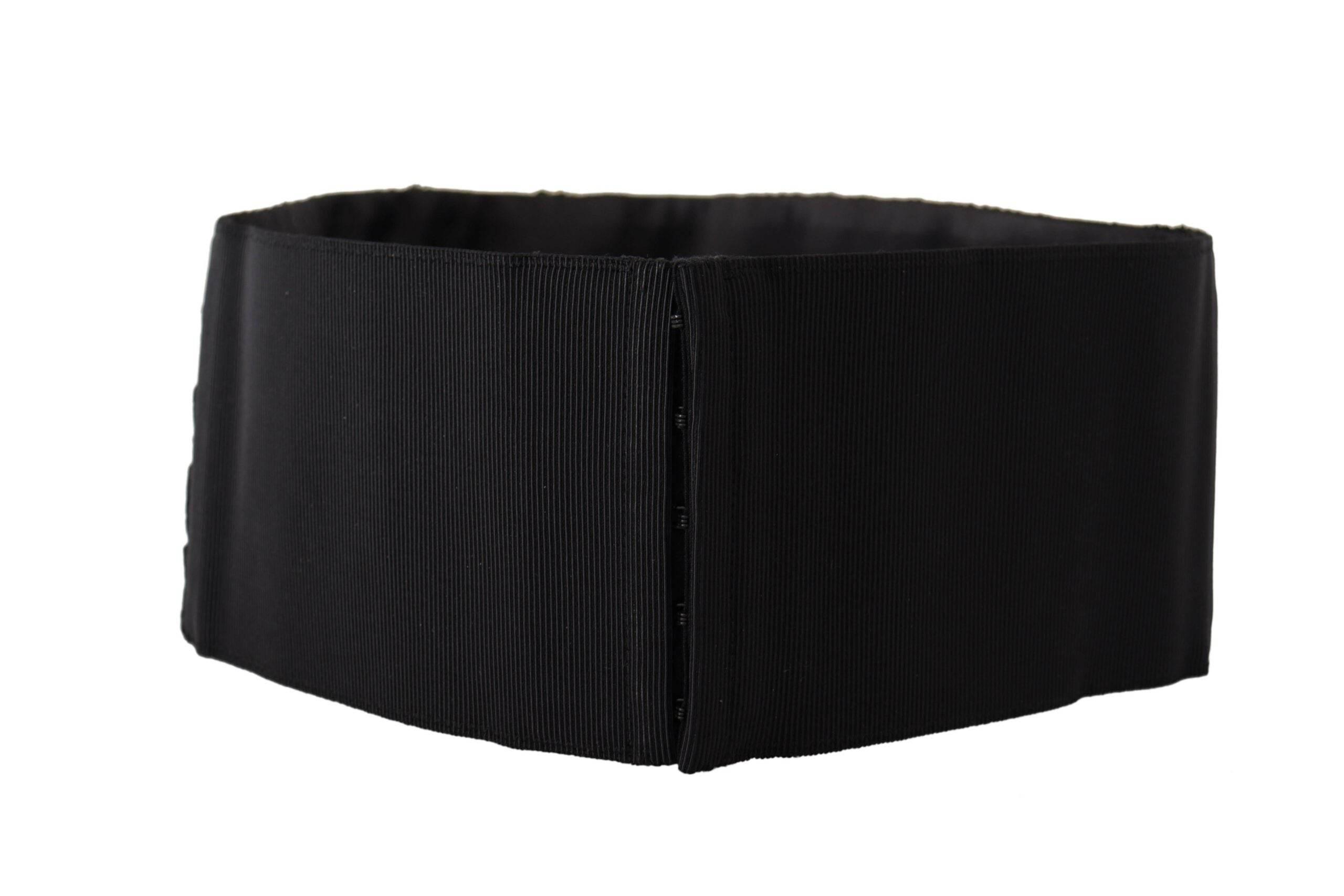 Dolce & Gabbana Elegant Rhinestone-Embellished Silk Belt - Hilstor
