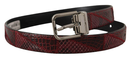 Dolce & Gabbana Elegant Red Exotic Leather Belt - Hilstor