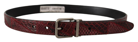 Dolce & Gabbana Elegant Red Exotic Leather Belt - Hilstor