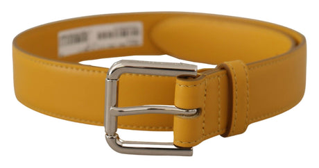 Dolce & Gabbana Elegant Leather Belt in Sunshine Yellow - Hilstor