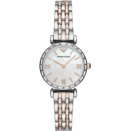 Emporio Armani Elegant Silver Dial Stainless Steel Women's Watch - Hilstor