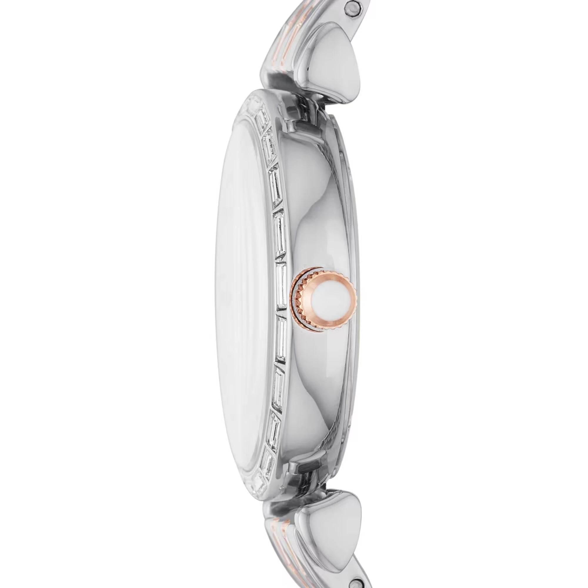 Emporio Armani Elegant Silver Dial Stainless Steel Women's Watch - Hilstor