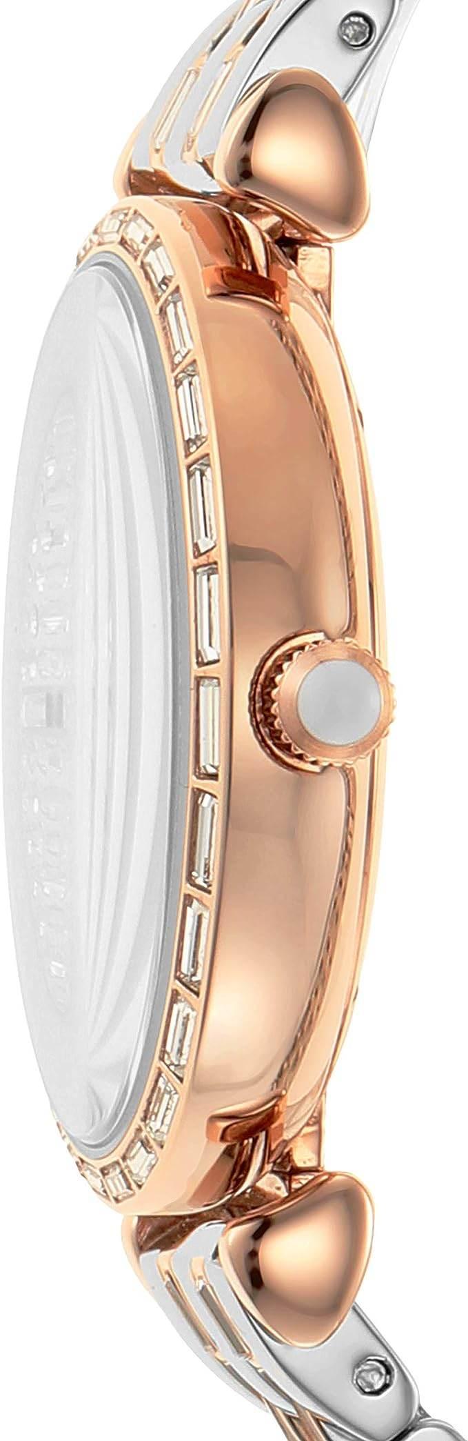 Emporio Armani Elegant Two-Tone Crystal Pave Watch - Hilstor