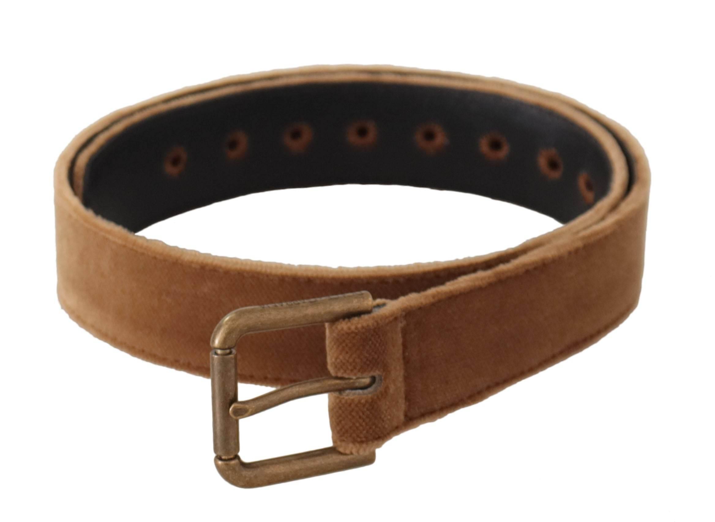Dolce & Gabbana Elegant Engraved Buckle Leather Belt - Hilstor