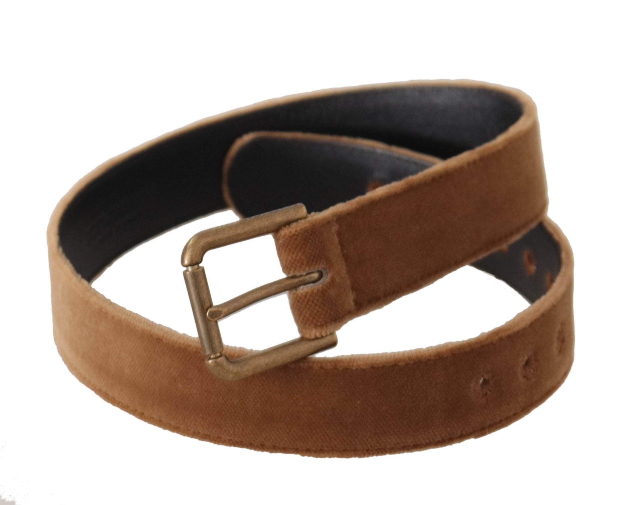 Dolce & Gabbana Elegant Engraved Buckle Leather Belt - Hilstor