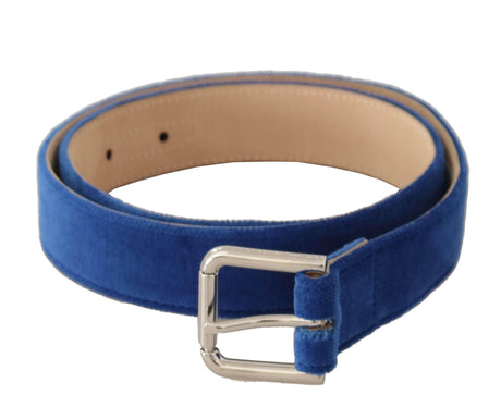 Dolce & Gabbana Elegant Velvet Metal-Logo Belt - Hilstor