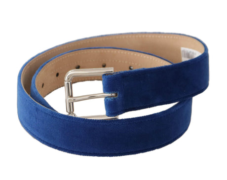 Dolce & Gabbana Elegant Velvet Metal-Logo Belt - Hilstor