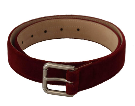 Dolce & Gabbana Elegant Velvet Logo Engraved Belt - Hilstor