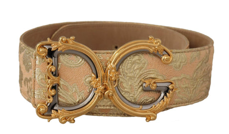 Dolce & Gabbana Elegant Leather Belt with Logo Buckle - Hilstor