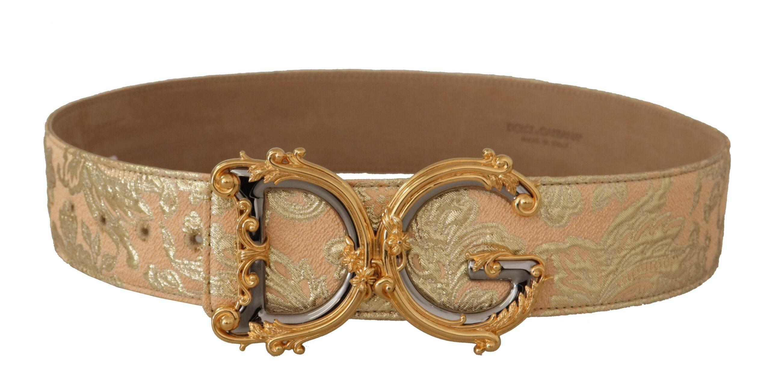Dolce & Gabbana Elegant Leather Belt with Logo Buckle - Hilstor