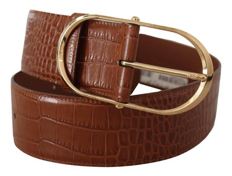 Dolce & Gabbana Enchanting Engraved Logo Leather Belt - Hilstor