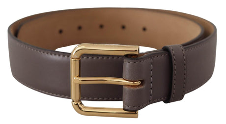 Dolce & Gabbana Elegant Engraved Buckle Leather Belt - Hilstor