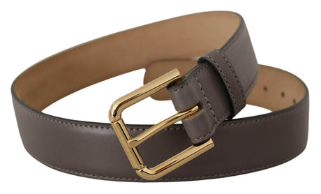 Dolce & Gabbana Elegant Engraved Buckle Leather Belt - Hilstor