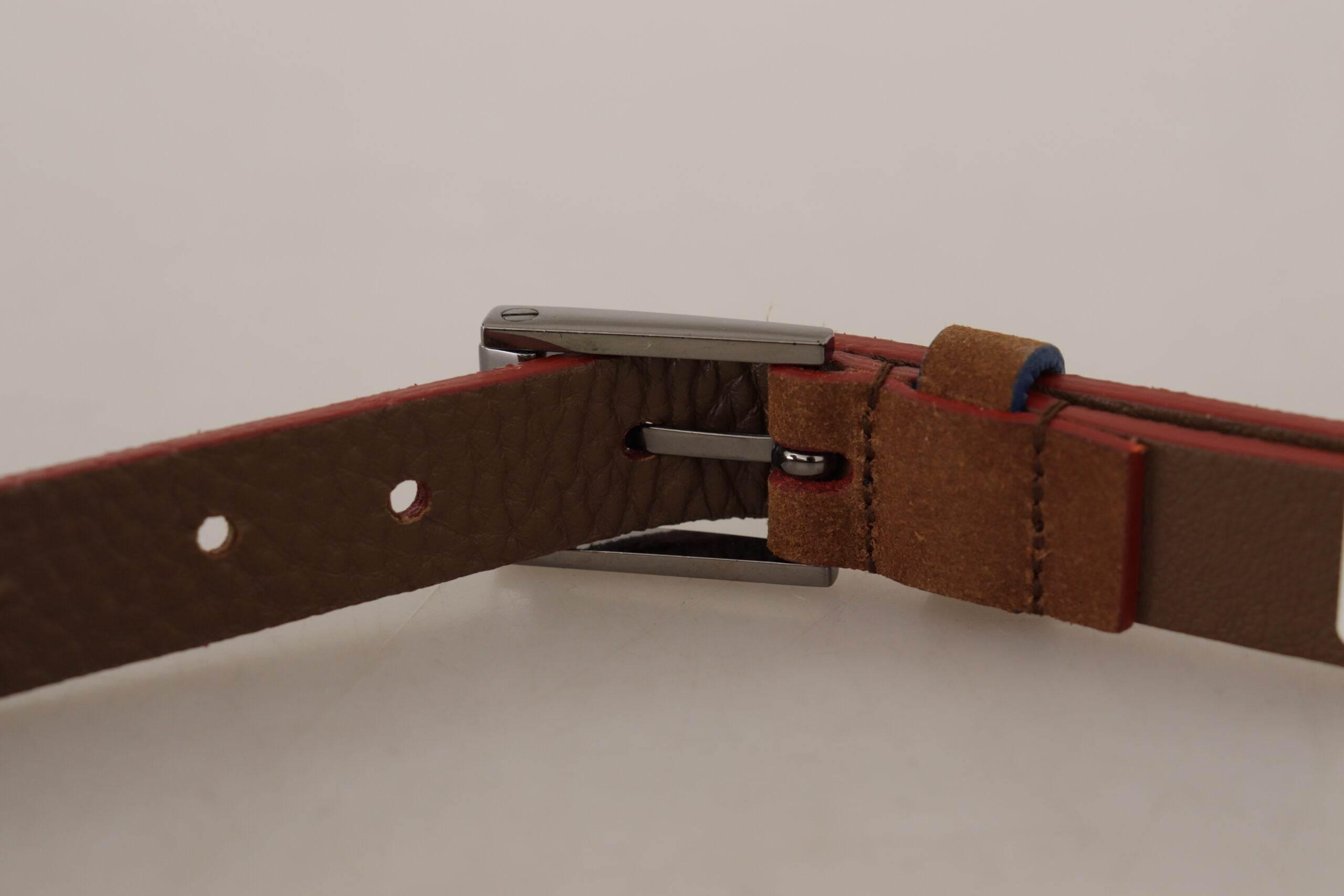 Dolce & Gabbana Chic Suede Belt with Logo Engraved Buckle - Hilstor