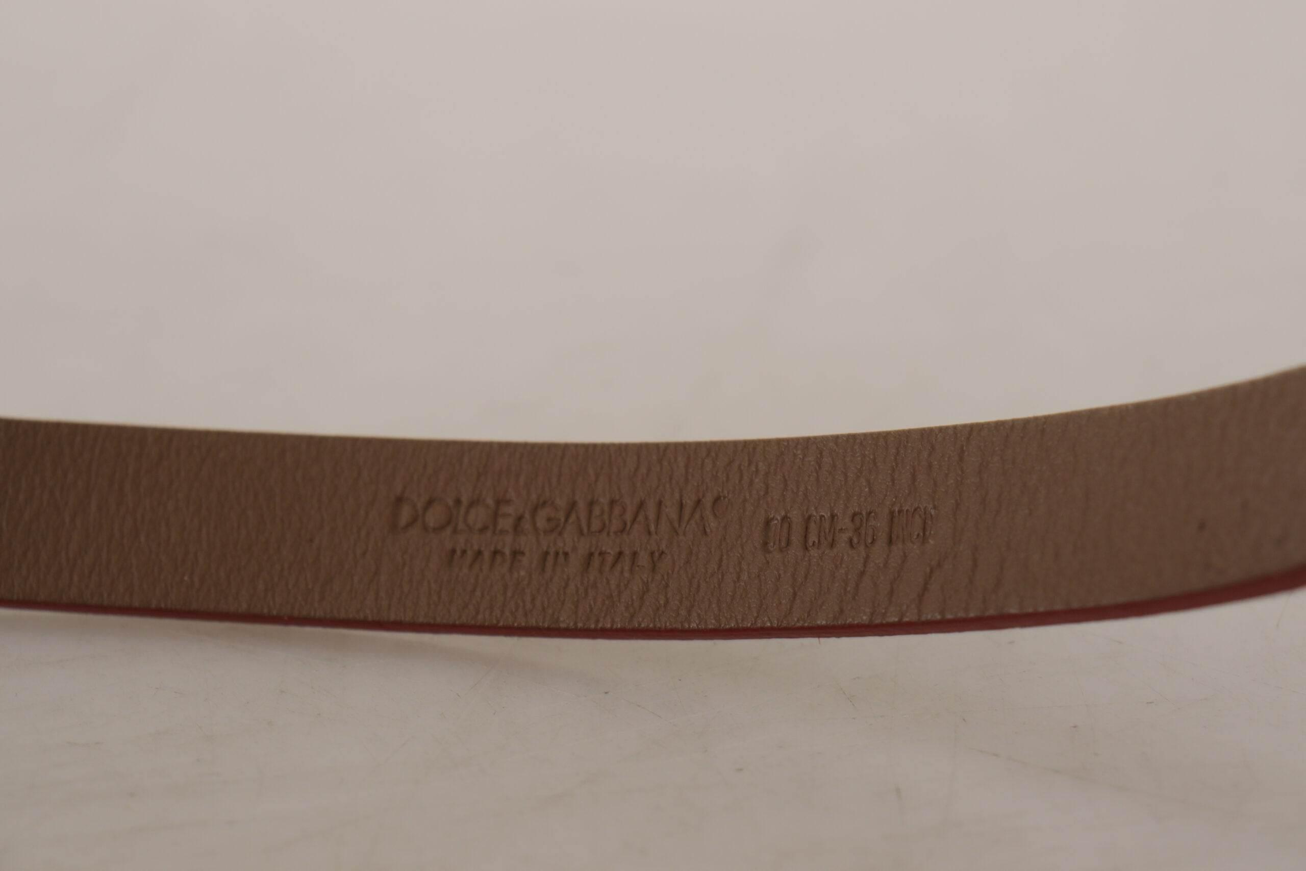 Dolce & Gabbana Chic Suede Belt with Logo Engraved Buckle - Hilstor